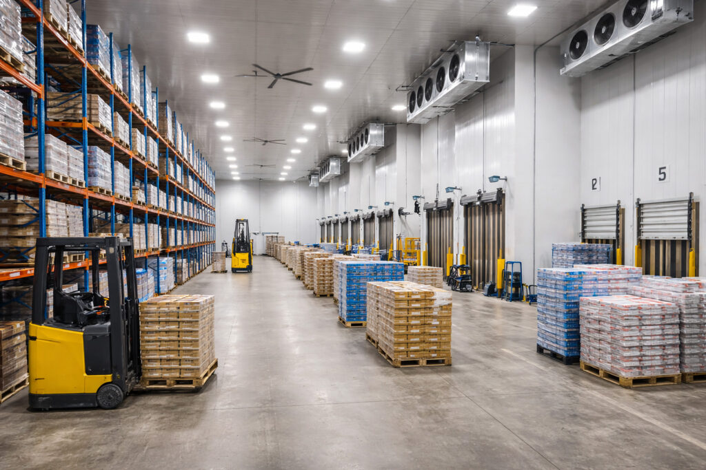 interior shot of a cold storage facility