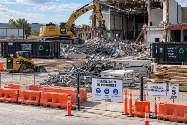 Organized demolition and recycling site